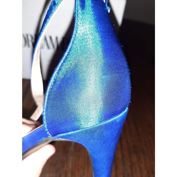 New Size 8.5 Royal Blue Dream Pairs Dolce Stiletto Cross Strap Heels - Picture 4 of 5